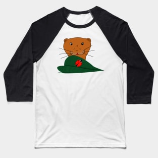 Oliver The Otter Studies a Ladybug Baseball T-Shirt